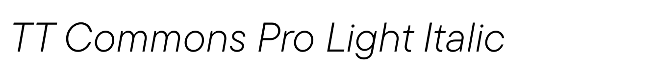 TT Commons Pro Light Italic